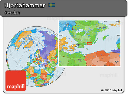 Political Location Map of Hjortahammar