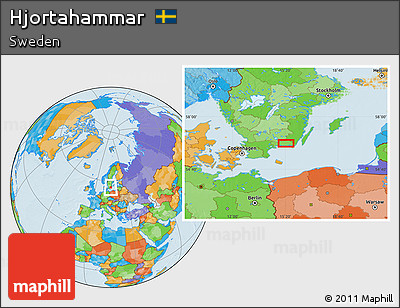 Political Location Map of Hjortahammar