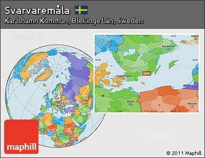 Political Location Map of Svarvaremåla