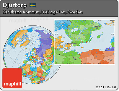 Political Location Map of Djurtorp