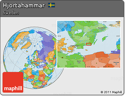 Political Location Map of Hjortahammar