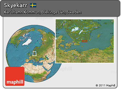 Satellite Location Map of Skyekärr