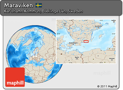 Shaded Relief Location Map of Maraviken