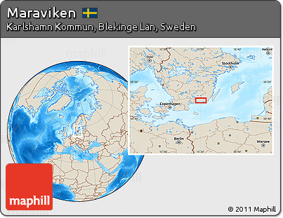 Shaded Relief Location Map of Maraviken