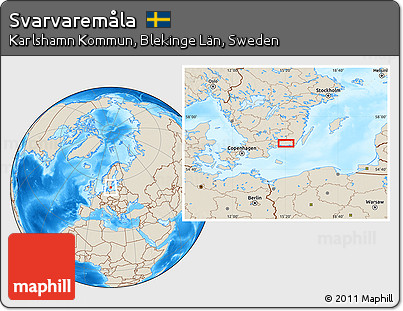 Shaded Relief Location Map of Svarvaremåla