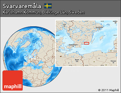 Shaded Relief Location Map of Svarvaremåla