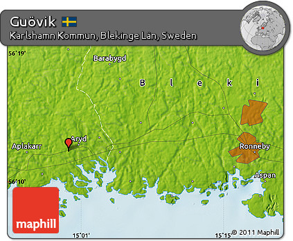 Physical Map of Guövik