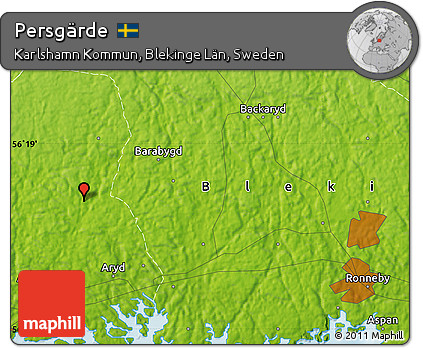 Physical Map of Persgärde