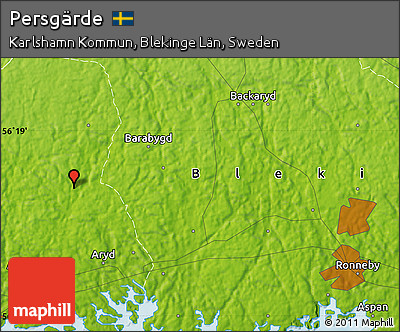 Physical Map of Persgärde