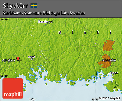 Physical Map of Skyekärr