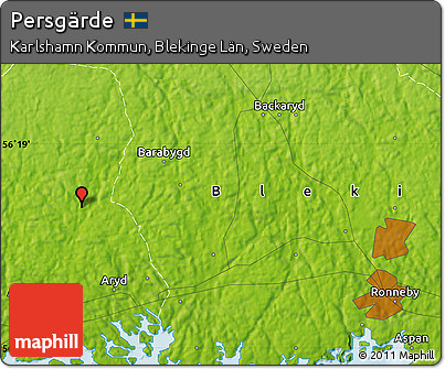 Physical Map of Persgärde