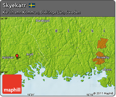Physical Map of Skyekärr