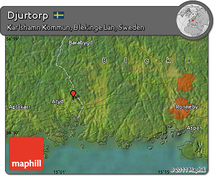 Satellite Map of Djurtorp