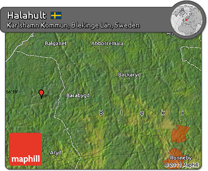 Satellite Map of Halahult