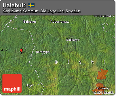 Satellite Map of Halahult