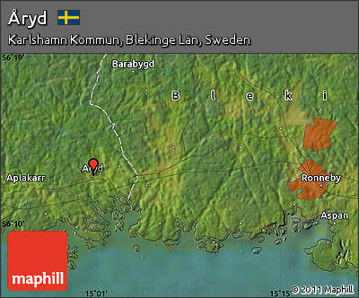 Satellite Map of Åryd