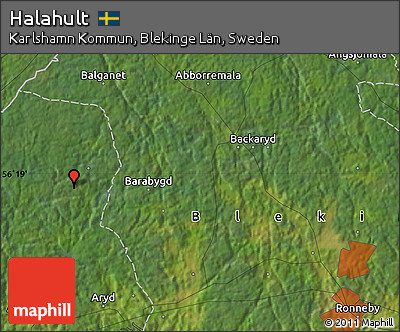 Satellite Map of Halahult