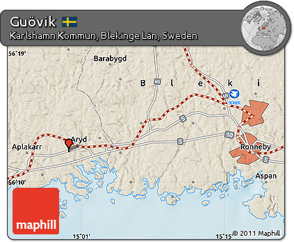 Shaded Relief Map of Guövik