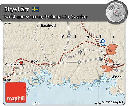 Shaded Relief Map of Skyekärr