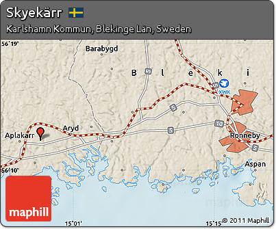 Shaded Relief Map of Skyekärr