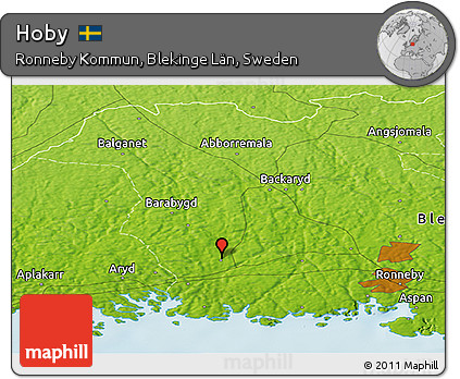 Physical Panoramic Map of Hoby