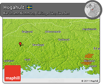 Physical Panoramic Map of Högahult