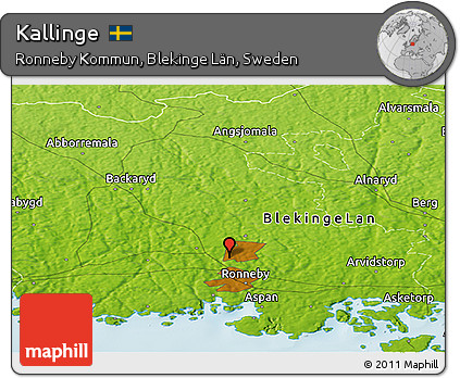 Physical Panoramic Map of Kallinge