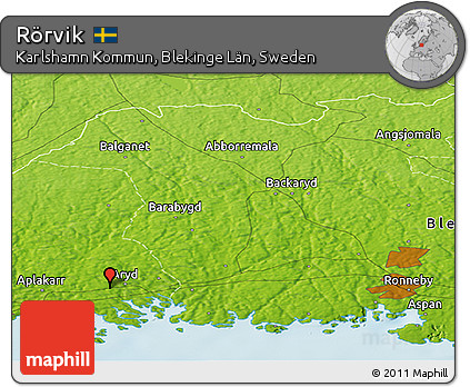 Physical Panoramic Map of Rörvik