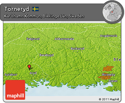 Physical Panoramic Map of Törneryd
