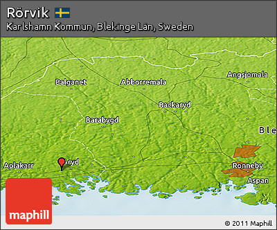 Physical Panoramic Map of Rörvik