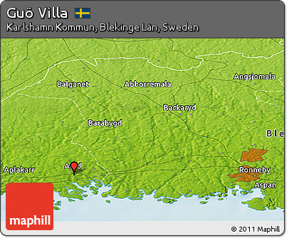 Physical Panoramic Map of Guö Villa