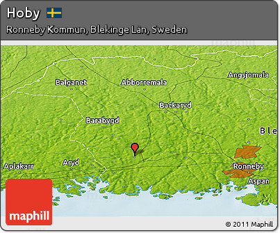 Physical Panoramic Map of Hoby