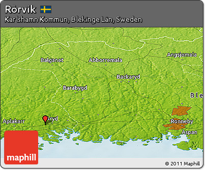 Physical Panoramic Map of Rörvik