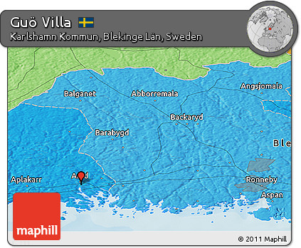 Political Panoramic Map of Guö Villa