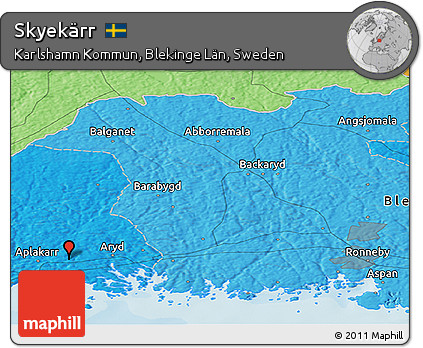 Political Panoramic Map of Skyekärr