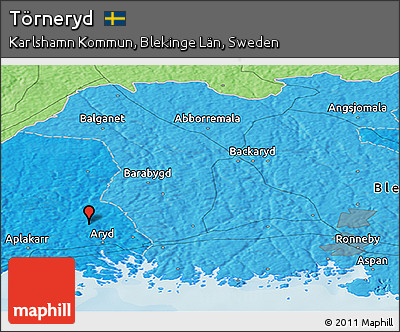 Political Panoramic Map of Törneryd