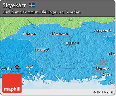 Political Panoramic Map of Skyekärr