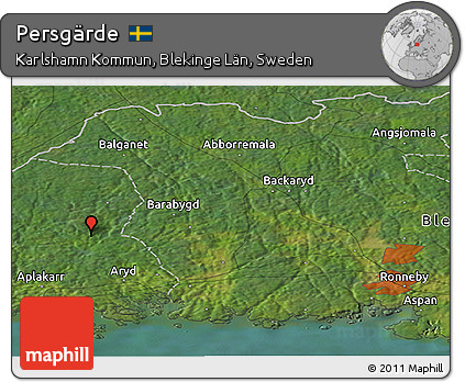 Satellite Panoramic Map of Persgärde