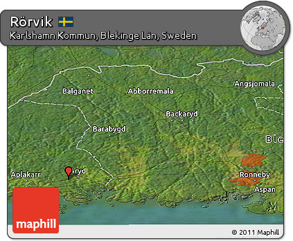 Satellite Panoramic Map of Rörvik