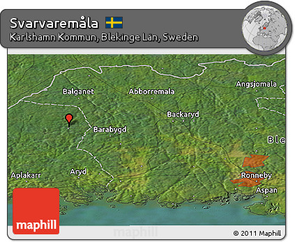 Satellite Panoramic Map of Svarvaremåla