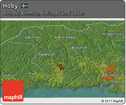 Satellite Panoramic Map of Hoby