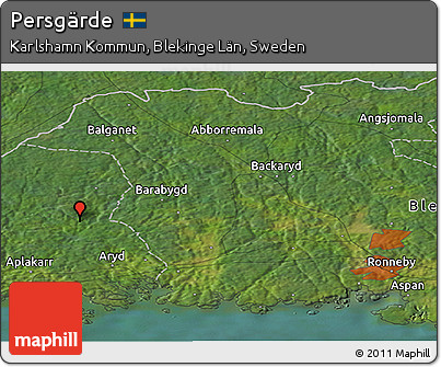 Satellite Panoramic Map of Persgärde