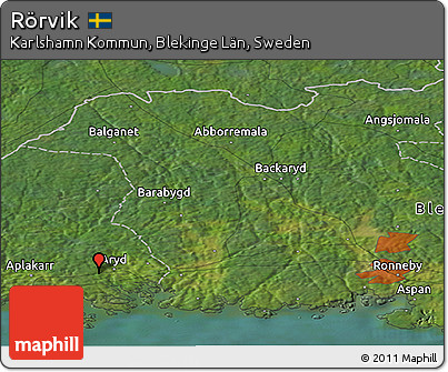 Satellite Panoramic Map of Rörvik