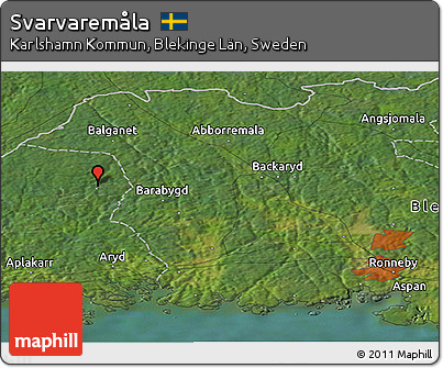 Satellite Panoramic Map of Svarvaremåla