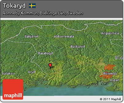 Satellite Panoramic Map of Tokaryd