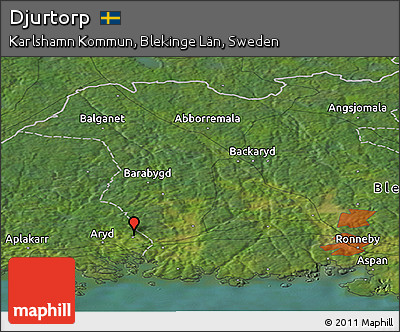 Satellite Panoramic Map of Djurtorp