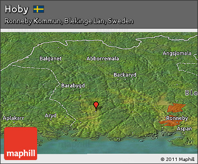 Satellite Panoramic Map of Hoby