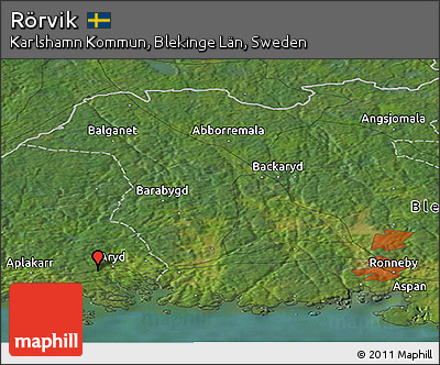 Satellite Panoramic Map of Rörvik