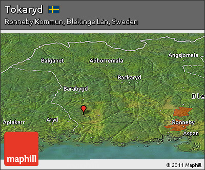 Satellite Panoramic Map of Tokaryd