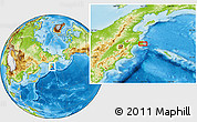 Physical Location Map of the area around 56° 18' 50" N, 163° 16' 30" E